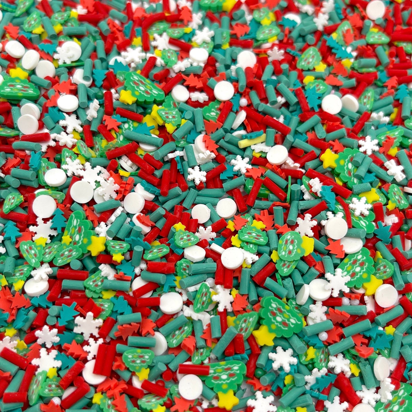 FAKE Christmas Tree Polymer Clay Sprinkle Mix (NOT EDIBLE)  D4-14