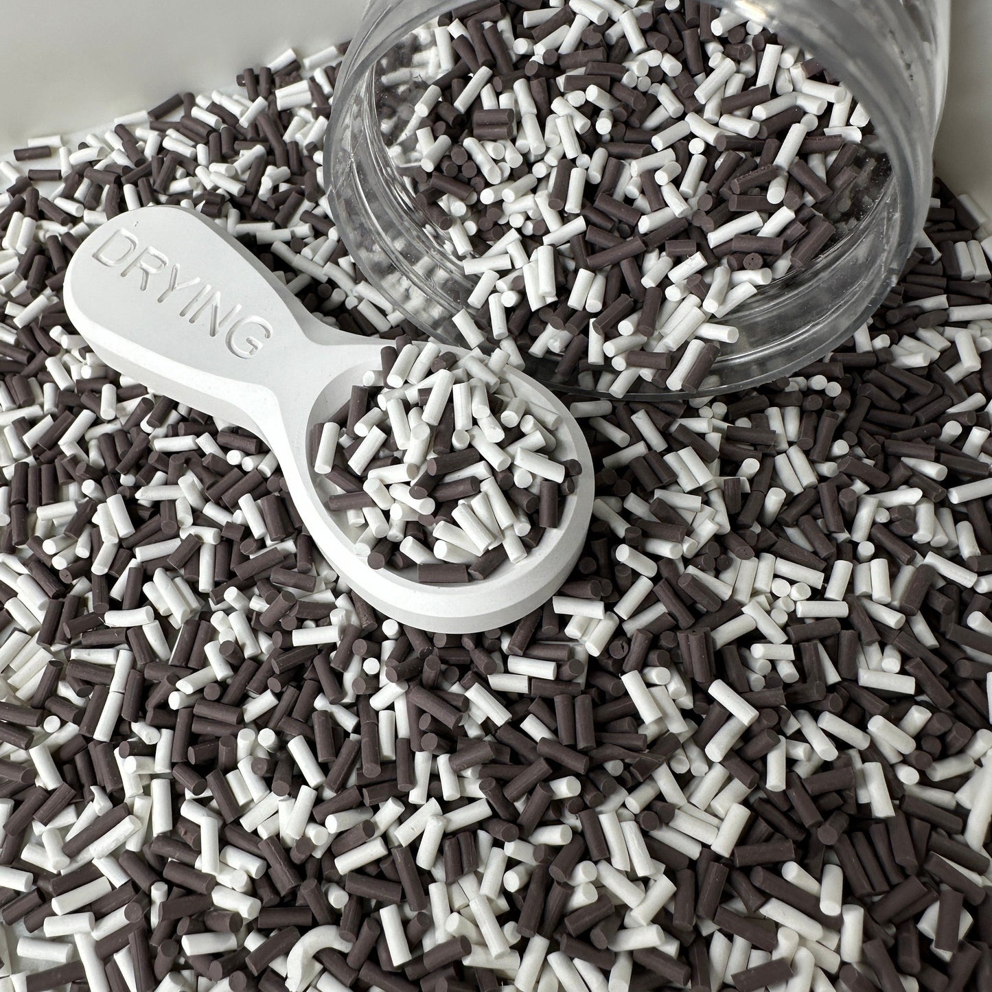FAKE Coffee Brown White Theme Polymer Sprinkle Pieces Mix (NOT EDIBLE) D1-14