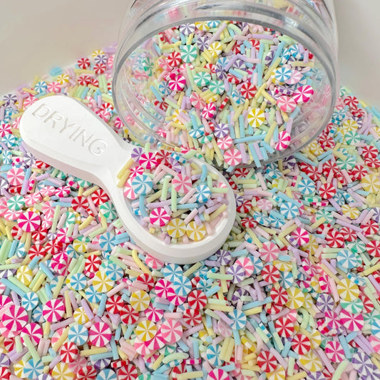 FAKE Colorful Pastel Peppermint Polymer Clay Sprinkle (NOT EDIBLE) D35-24