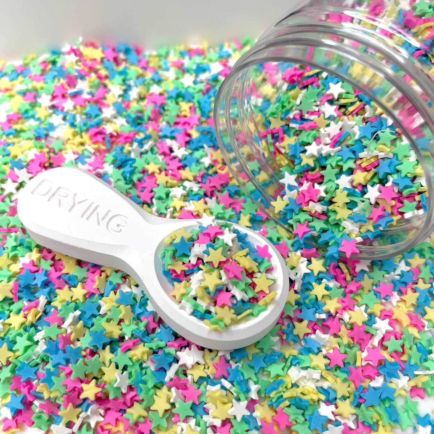 FAKE Cool Tone Mixed Color Star Polymer Clay Sprinkle Mix (NOT EDIBLE) D28-11