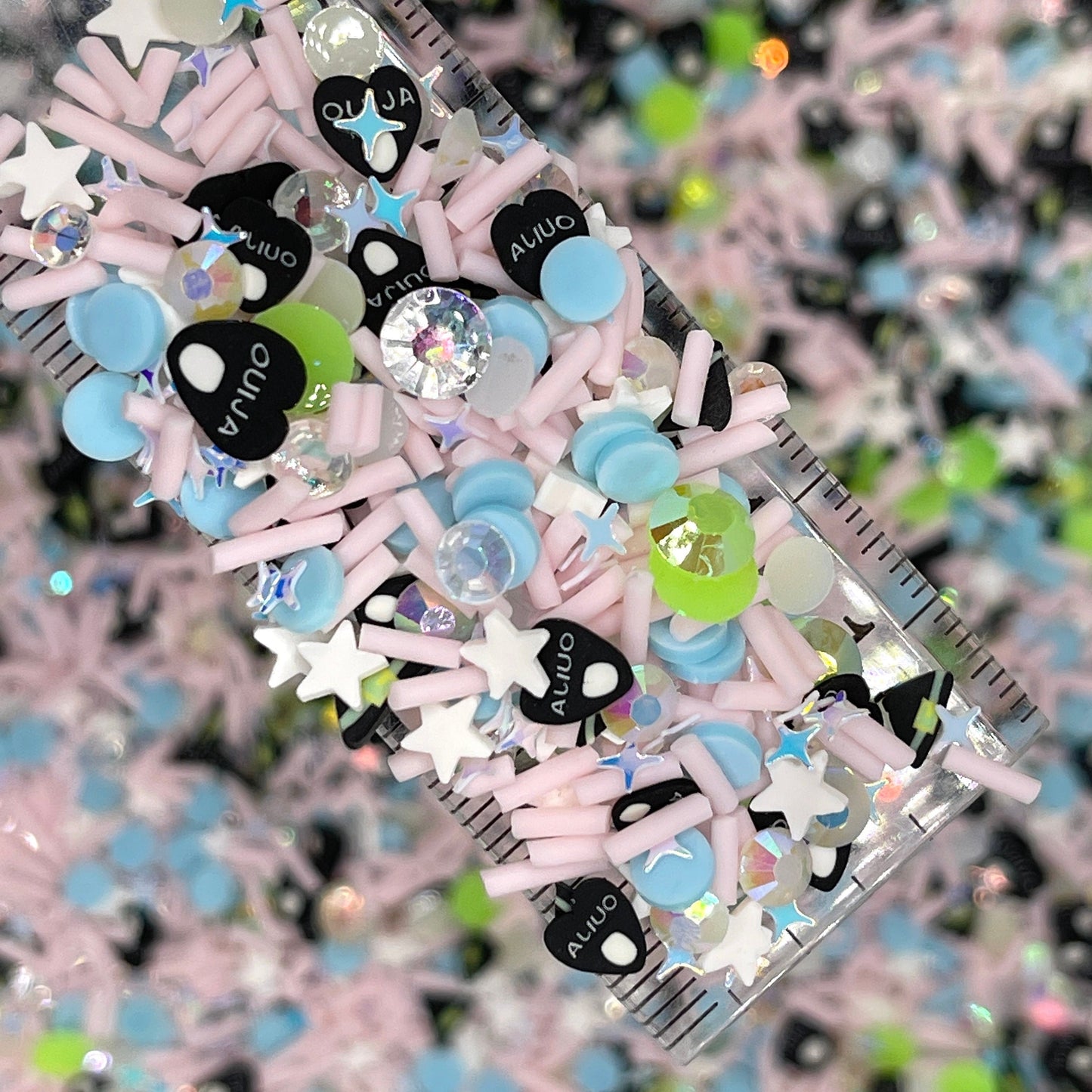Cotton Candy Ouija Polymer Clay Sprinkle Mix (NOT EDIBLE) D7-17