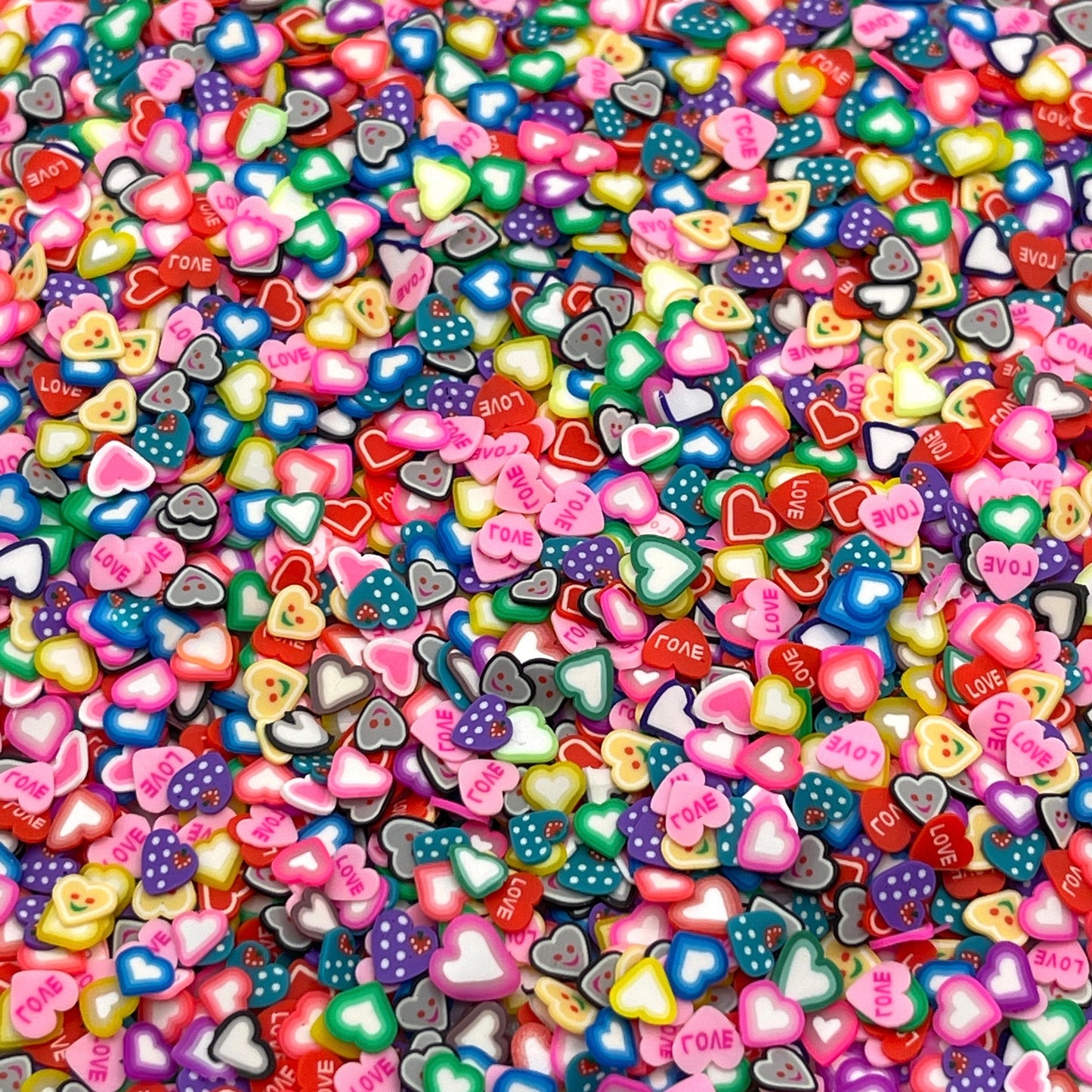 FAKE Cute Heart, Valentine Polymer Clay Sprinkle Mix (NOT EDIBLE) D11-20