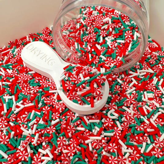 FAKE Dark Green Christmas Peppermint Polymer Clay Sprinkle (NOT EDIBLE) D15-14