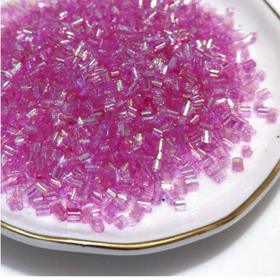 FAKE Fuchsia Iridescent Crispy Bingsu Beads