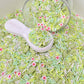 FAKE Green Flower Garden, Floral Polymer Clay Sprinkle Mix (NOT EDIBLE) D37-06