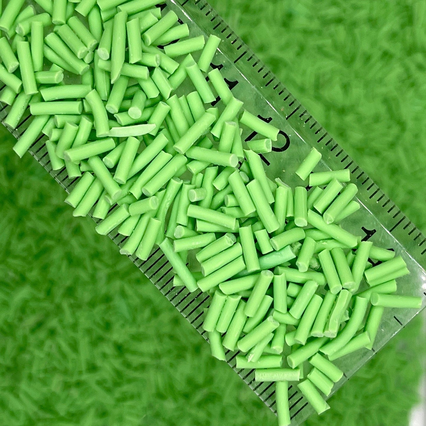 FAKE Green Polymer Clay Sprinkle Pieces (NOT EDIBLE) D16-02