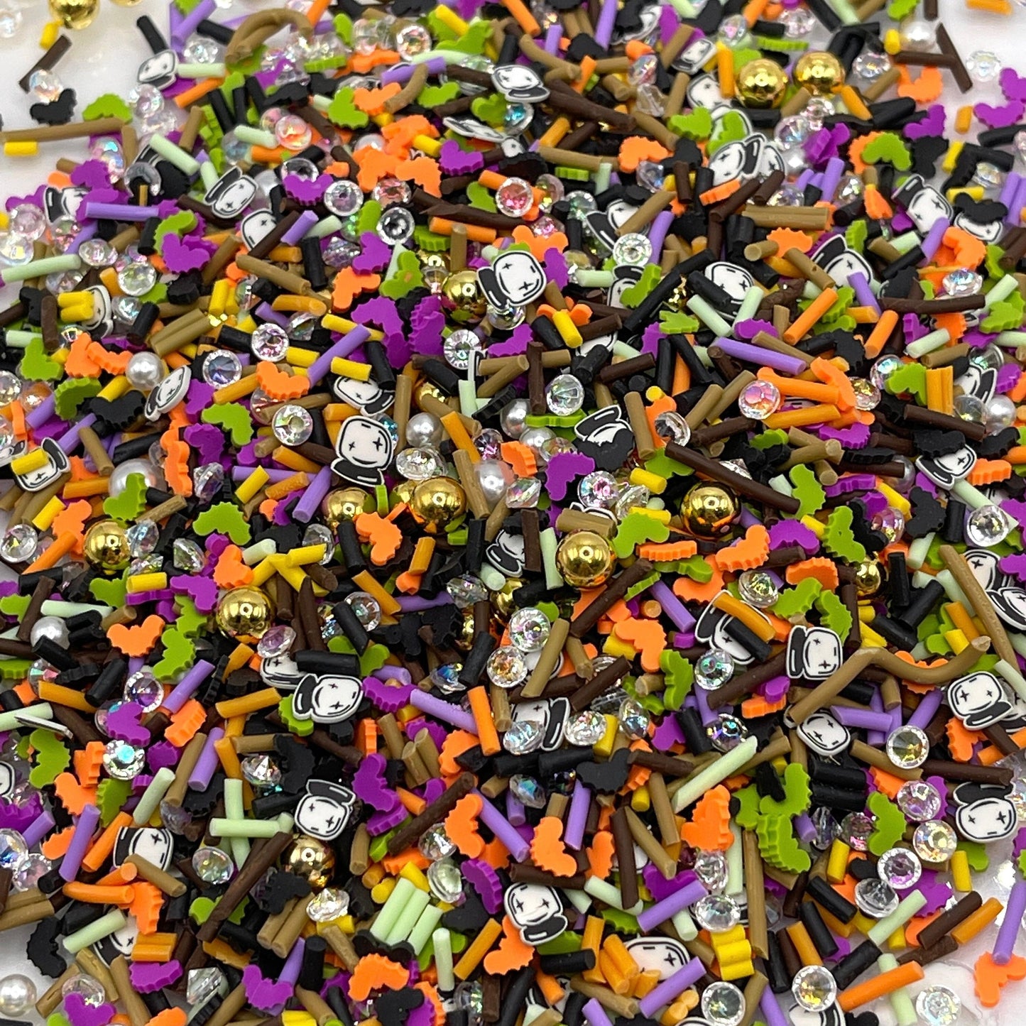 FAKE Halloween Bat and Crystal Ball Polymer Clay Sprinkle Mix (NOT EDIBLE) D7-24