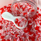 FAKE Icy Valentines Day Polymer Clay Sprinkle Mix (NOT EDIBLE)   D40-09