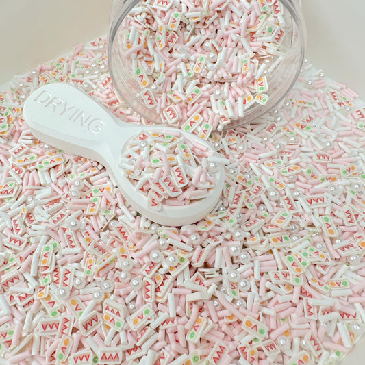 Japanese Fruit Sando Themed Polymer Clay Sprinkle Mix (NOT EDIBLE)