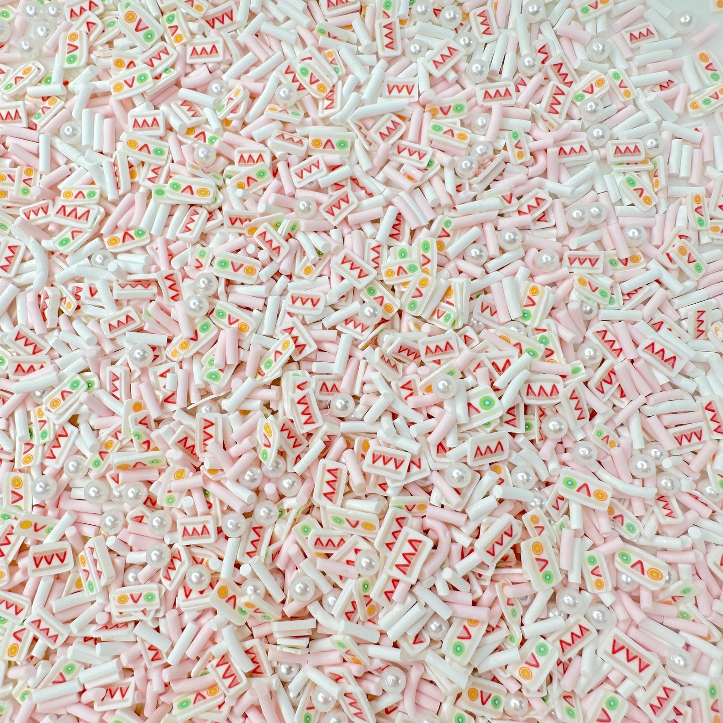 Japanese Fruit Sando Themed Polymer Clay Sprinkle Mix (NOT EDIBLE)