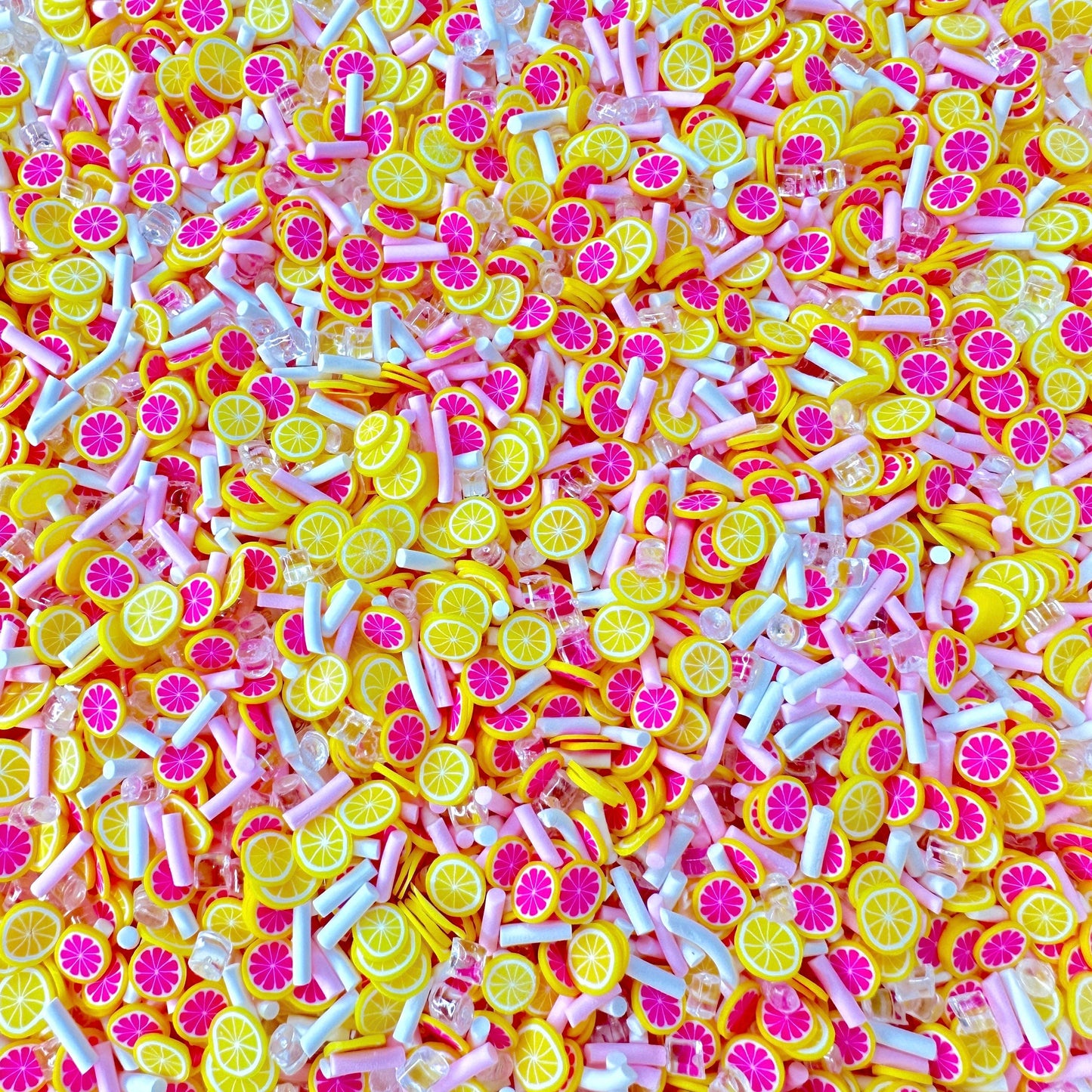 FAKE Lemon Grapefruit Citrus Theme Polymer Clay Sprinkle Mix (NOT EDIBLE) D13-09