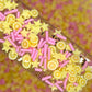 FAKE Lemon Star, Fruit Polymer Clay Sprinkle Mix (NOT EDIBLE) D10-13