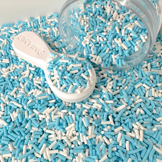 FAKE Light Blue Winter Themed Polymer Clay Sprinkle Mix (NOT EDIBLE)  D1-09