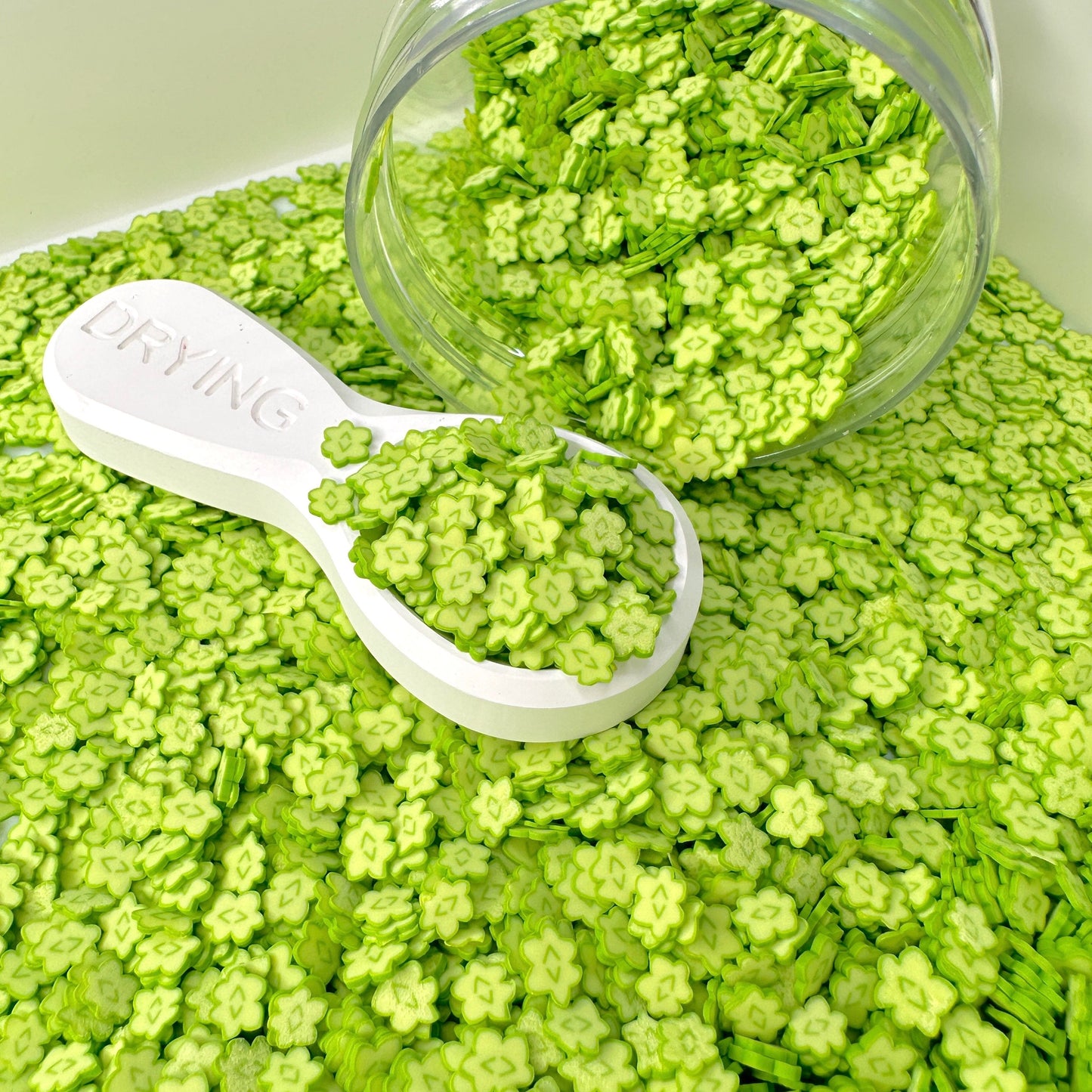 Light Green Japanese Star Candy Food Clay Sprinkle (NOT EDIBLE, 5MM/10MM)