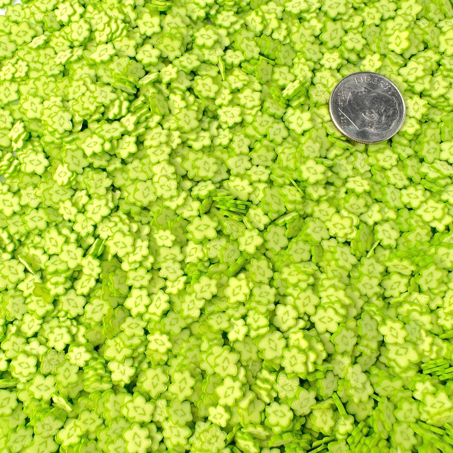 FAKE Light Green Japanese Star Candy Food Clay Sprinkle (NOT EDIBLE, 5MM/10MM)