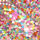 FAKE Light Mixed Color Circle Polymer Clay Sprinkle Mix (NOT EDIBLE)  D19-11