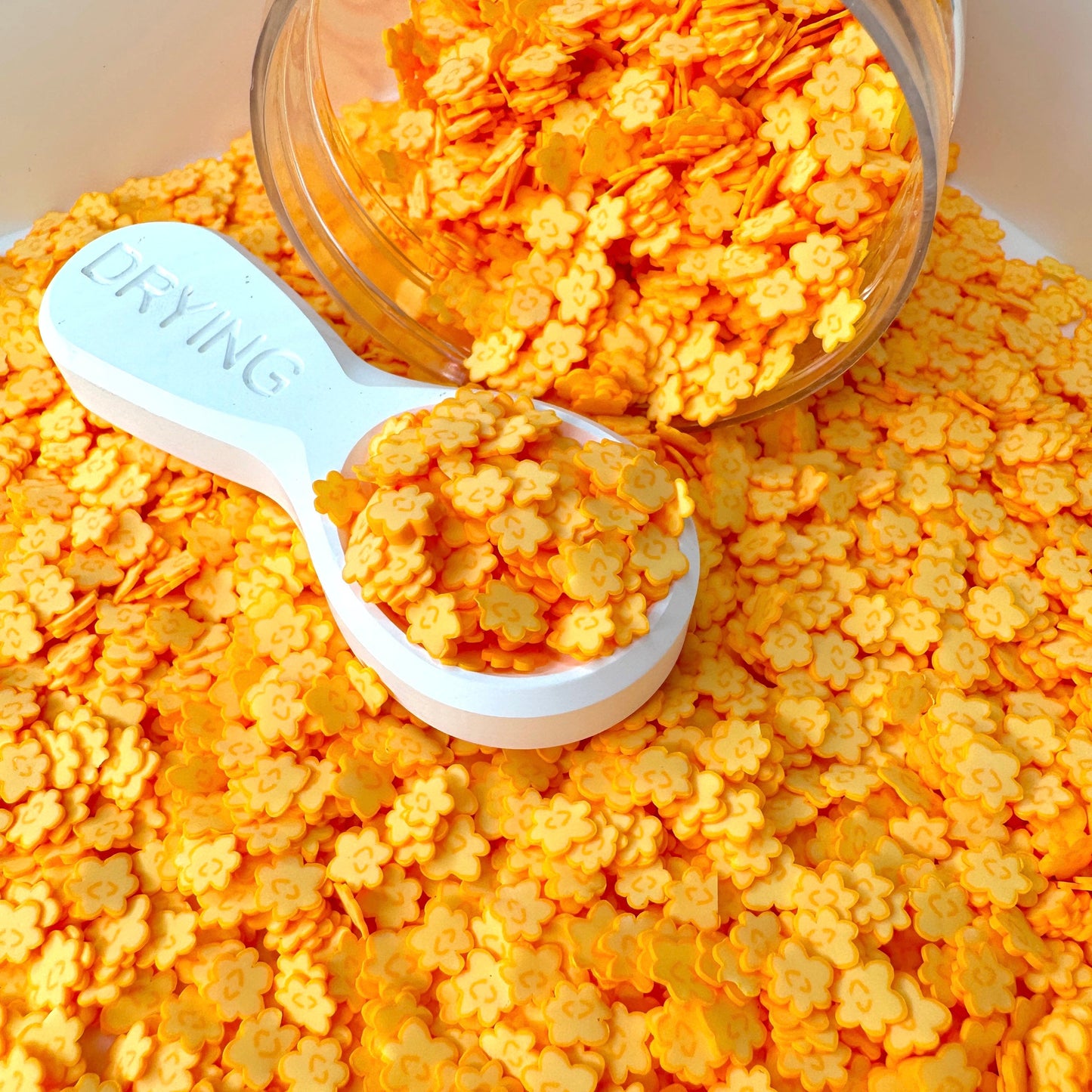 FAKE Light Orange, Japanese Star Candy Food Clay Sprinkle (NOT EDIBLE, 5MM/10MM)