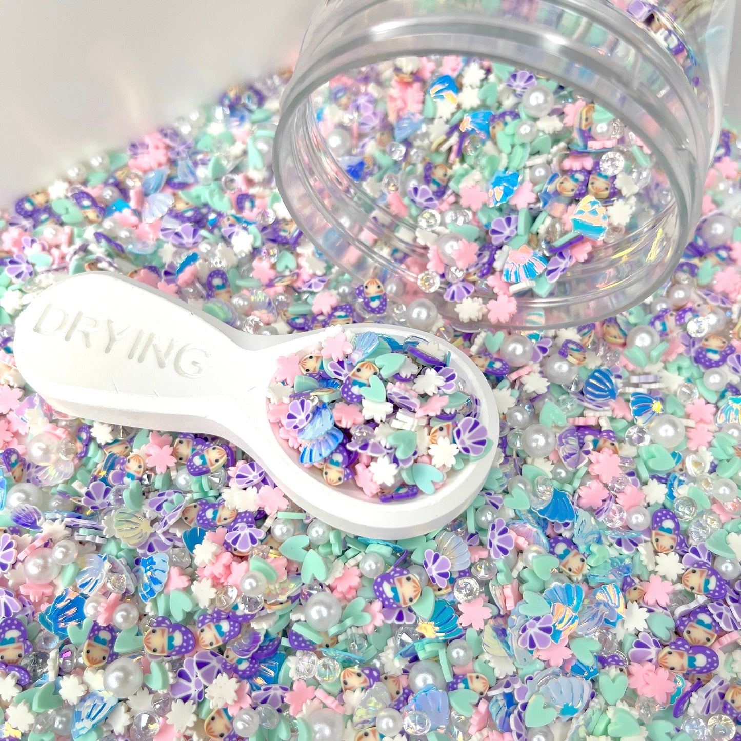 FAKE Light Purple Mermaid Polymer Clay Sprinkle Mix  (NOT EDIBLE)   D47-25