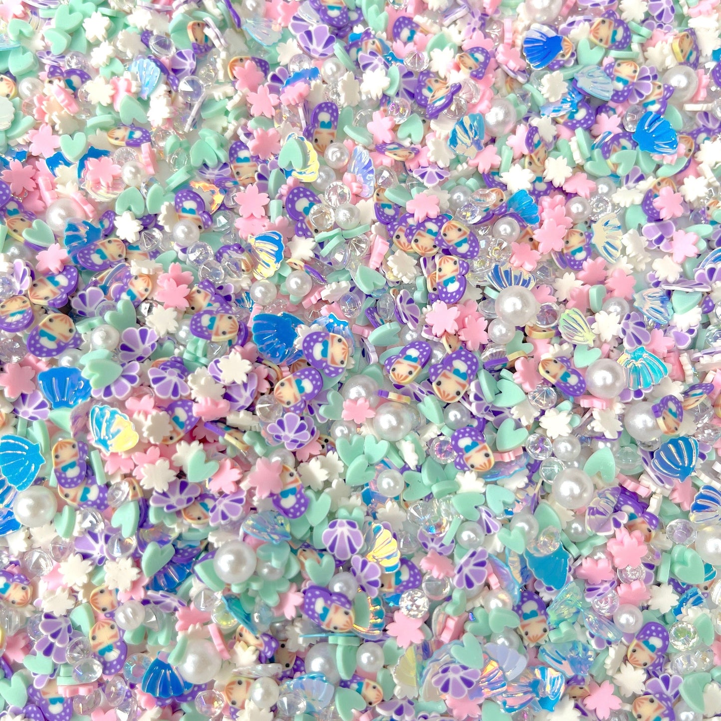 FAKE Light Purple Mermaid Polymer Clay Sprinkle Mix  (NOT EDIBLE)   D47-25