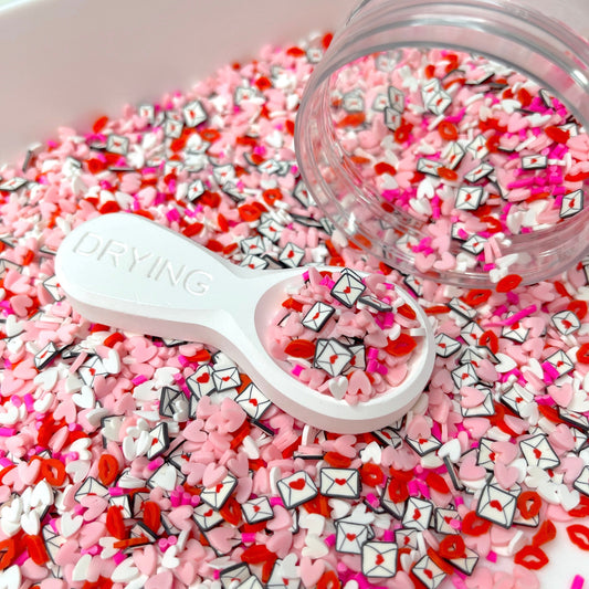 FAKE Love Letter, Valentine's Themed Polymer Clay Sprinkle (NOT EDIBLE) D16-25