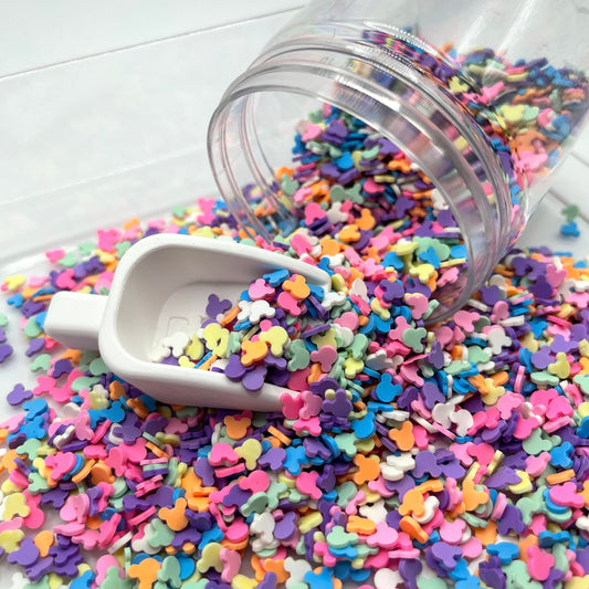 FAKE Mixed Colors Mouse Head Polymer Clay Sprinkle Mix (NOT EDIBLE) D31-08