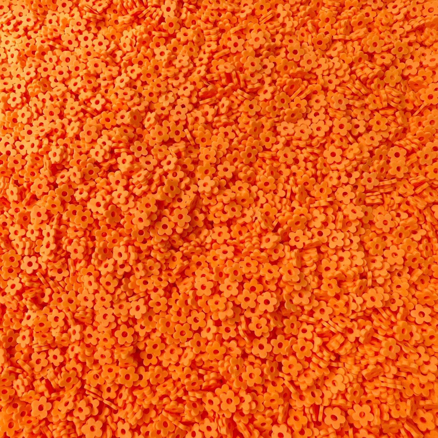 FAKE Orange Daisy Flower Outline,Floral Polymer Clay Sprinkle (NOT EDIBLE)D38-11