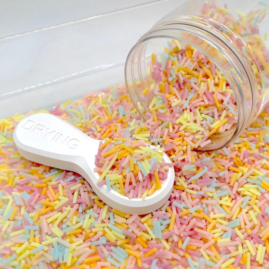 FAKE Pale Pastel Colored Polymer Clay Sprinkle Pieces Mix (NOT EDIBLE) D11-23