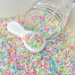 Pastel Heart Cutout Themed Polymer Clay Sprinkle Mix (NOT EDIBLE) D26-26