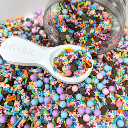 FAKE Pastel Rainbow Brownie Polymer Clay Sprinkle and Pearl Mix (NOT EDIBLE)