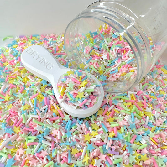 FAKE Pastel Star Party Sprinkles Polymer Clay Mix (NOT EDIBLE) D20-25