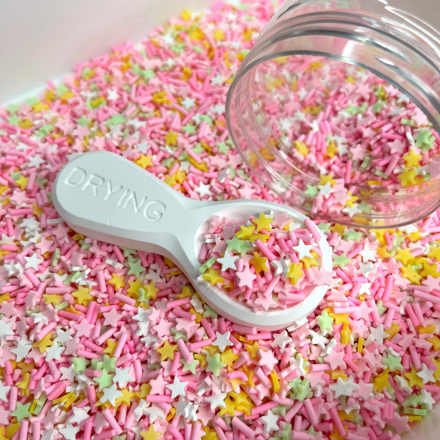 FAKE Pastel Star Polymer Clay Sprinkle Mix (NOT EDIBLE) D32-19