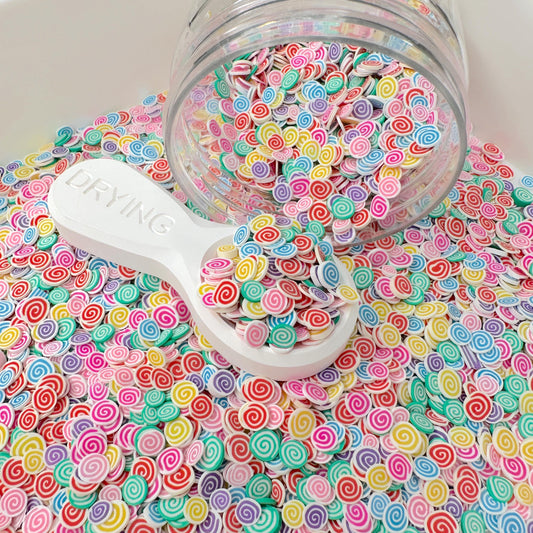 FAKE Pastel Swirl Slices Polymer Clay Sprinkle (NOT EDIBLE)