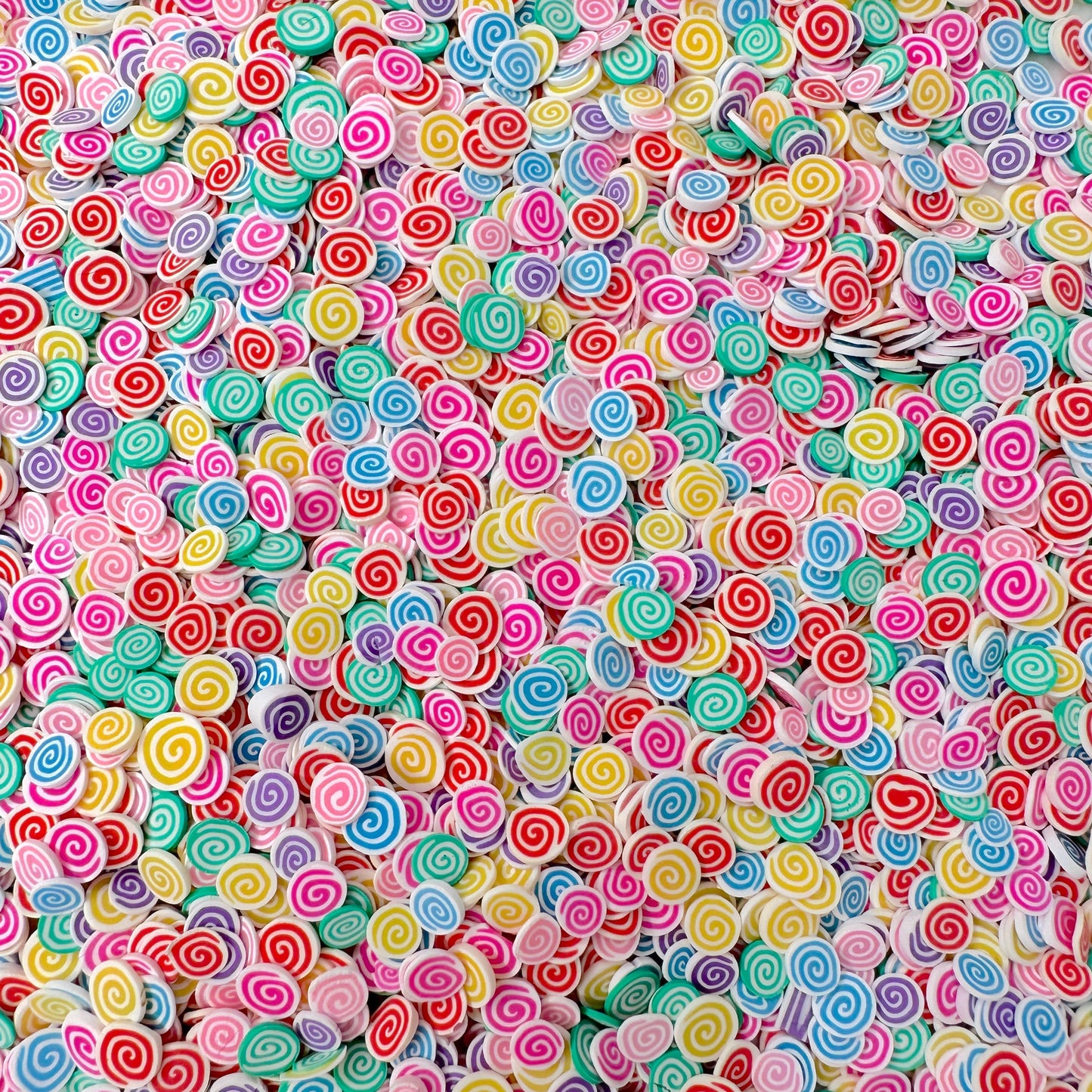 FAKE Pastel Swirl Slices Polymer Clay Sprinkle (NOT EDIBLE)