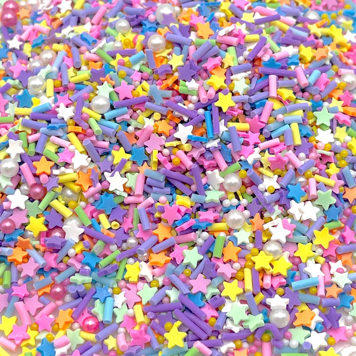 FAKE Pearls and Star Polymer Clay Sprinkle Mix (NOT EDIBLE) D8-01