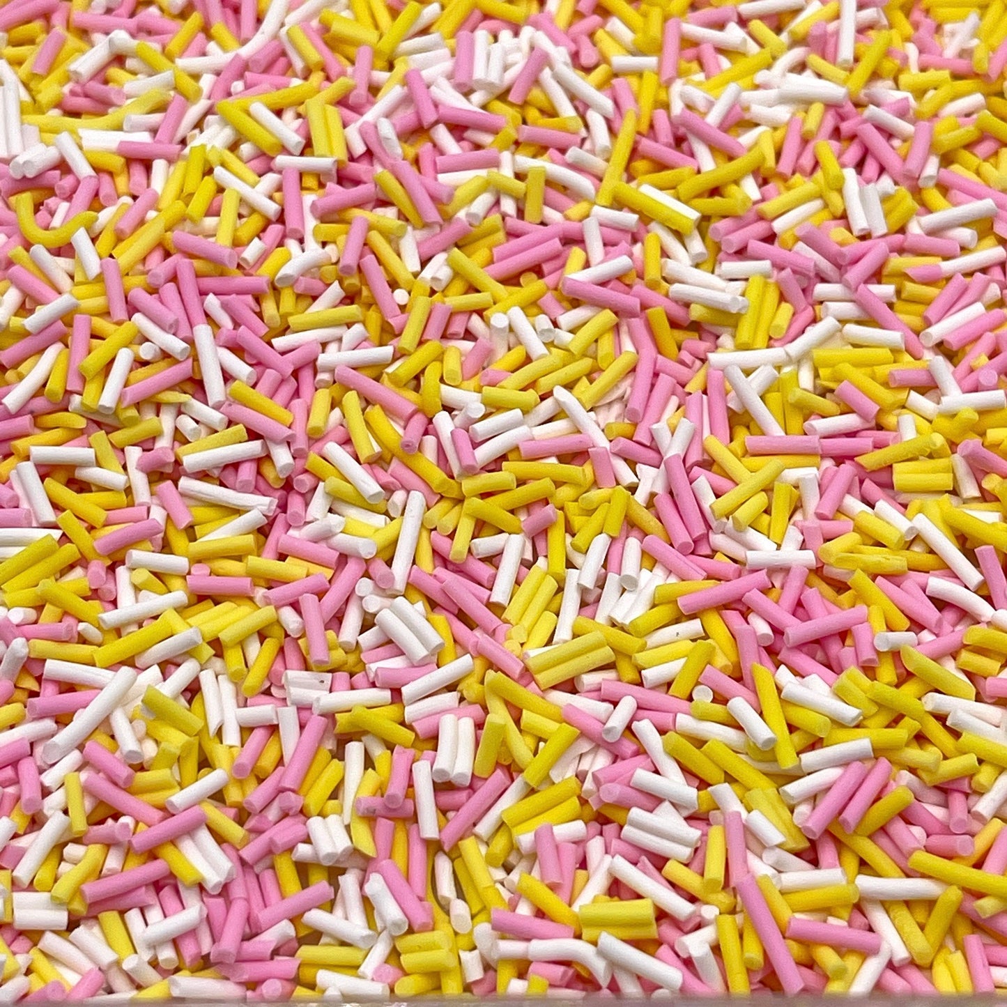 FAKE Pink Yellow Lemonade Polymer Clay Sprinkle Pieces Mix (NOT EDIBLE) D11-24