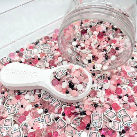 FAKE Pink Boba Bubble Tea Pearls Polymer Clay Sprinkle Mix (NOT EDIBLE) D3-20