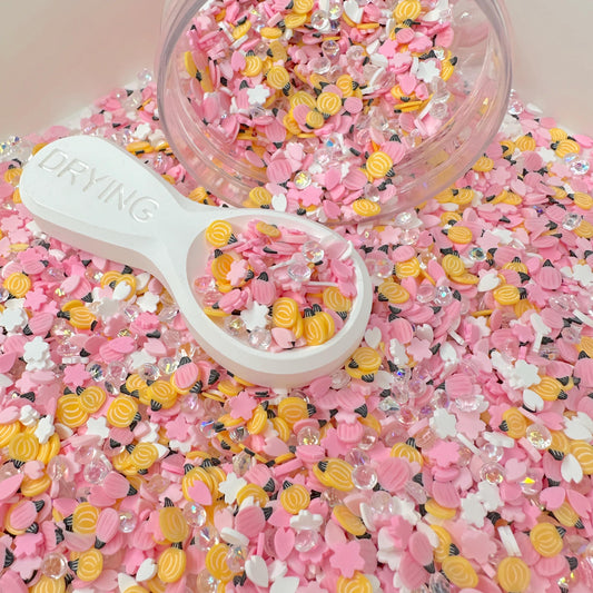 Pink Halloween Pumpkin Mix Polymer Clay Sprinkle (NOT EDIBLE) D37-25