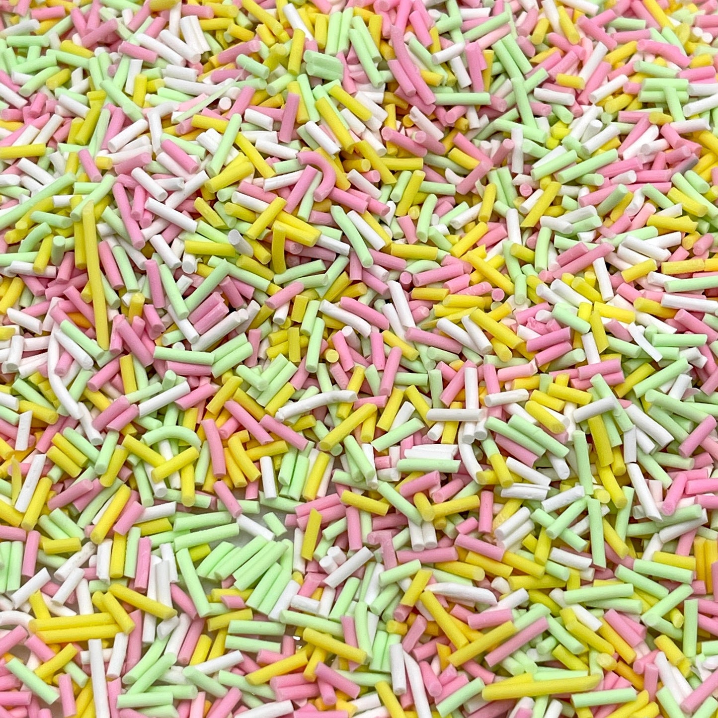 FAKE Pink Green Yellow Polymer Clay Sprinkle Pieces Mix (NOT EDIBLE) D11-15