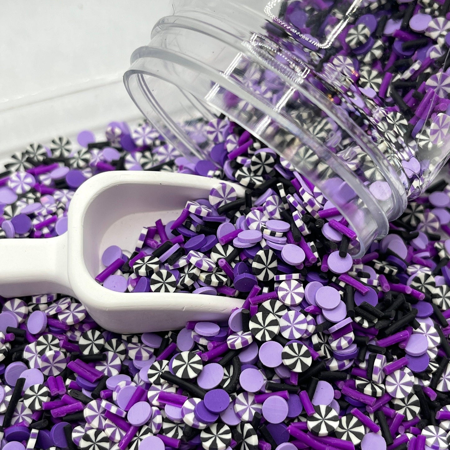 Purple and Black Peppermint Polymer Clay Sprinkle Mix (NOT EDIBLE) D6-27