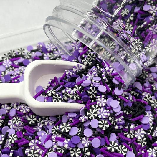 Purple and Black Peppermint Polymer Clay Sprinkle Mix (NOT EDIBLE) D6-27