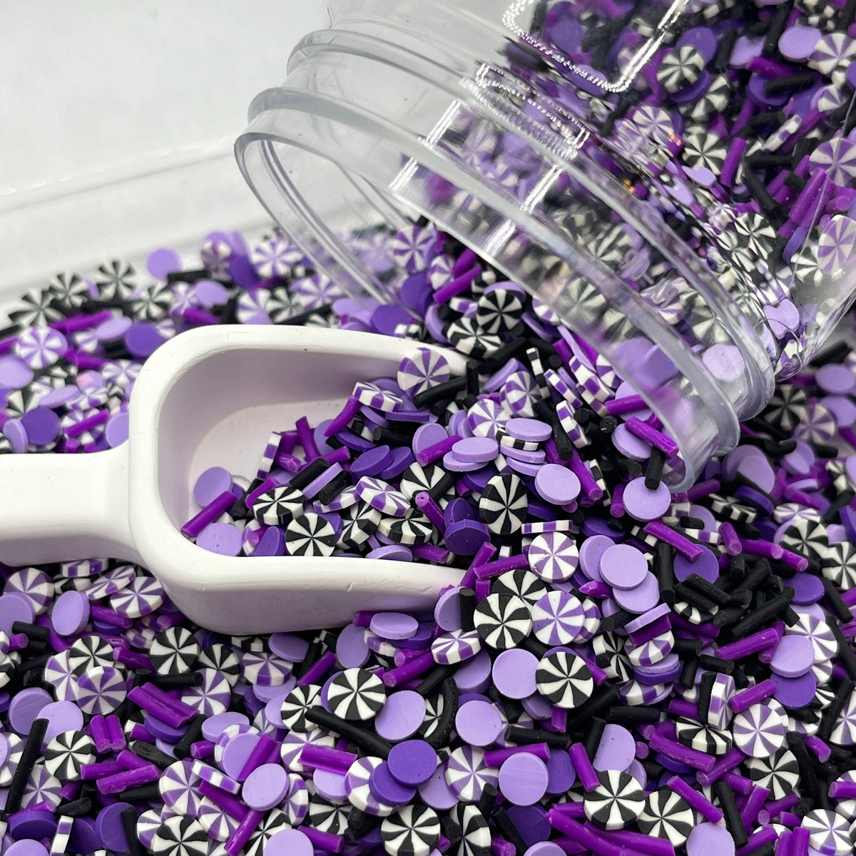 Purple and Black Peppermint Polymer Clay Sprinkle Mix (NOT EDIBLE) D6-27