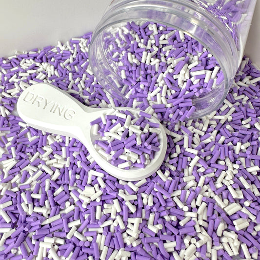 FAKE Purple White Themed Polymer Clay Sprinkle Pieces Mix (NOT EDIBLE) D1-04