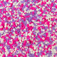 FAKE Purple Mermaid Daisy Outline, Floral Mix Clay Sprinkle (NOT EDIBLE) D38-09