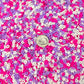 FAKE Purple Mermaid Daisy Outline, Floral Mix Clay Sprinkle (NOT EDIBLE) D38-09