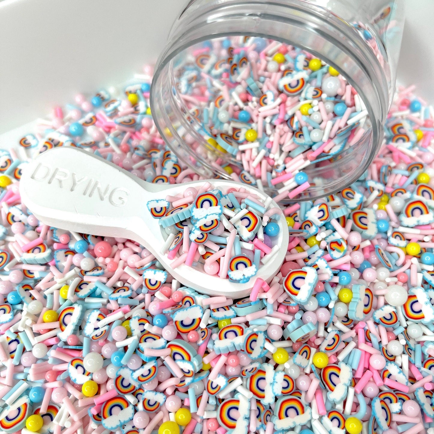 FAKE Rainbow Dream Pearls, Sky Polymer Clay Sprinkle Mix (NOT EDIBLE) D47-21