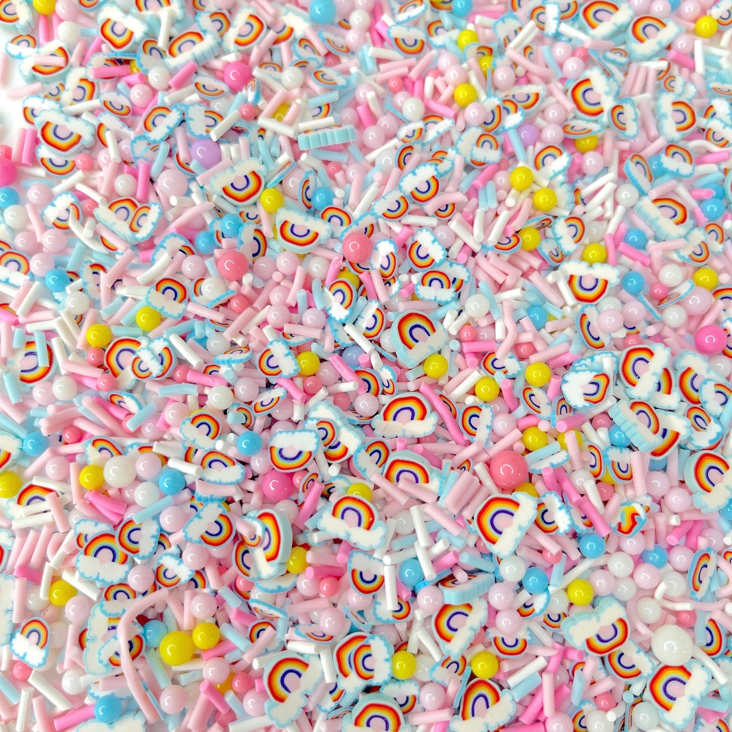 FAKE Rainbow Dream Pearls, Sky Polymer Clay Sprinkle Mix (NOT EDIBLE) D47-21