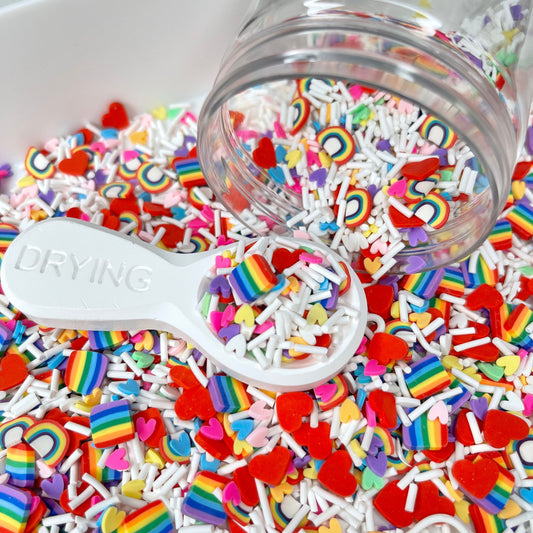 FAKE Rainbow Pride Themed Polymer Clay Sprinkle Mix (NOT EDIBLE) D47-02