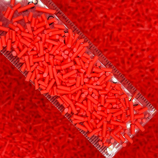 FAKE Red Short Polymer Clay Sprinkle (NOT EDIBLE) D16-01