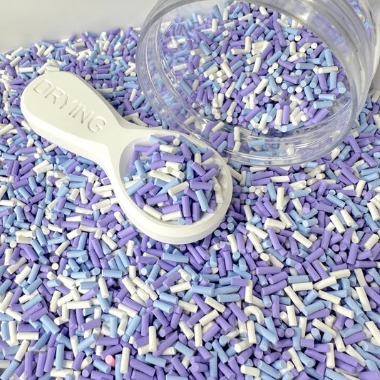 FAKE Retro Blue Purples Polymer Clay Sprinkle Pieces Mix (NOT EDIBLE) D1-03