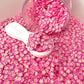 FAKE 5MM Rose Pink Flower, Floral Polymer Clay Sprinkle (NOT EDIBLE) D13-25